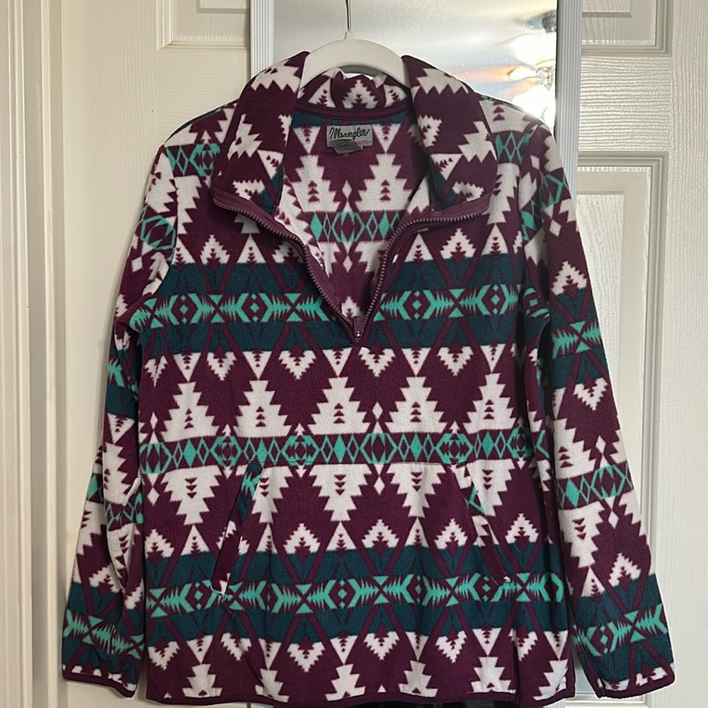 Wrangler light weight fleece 3/4 zip up